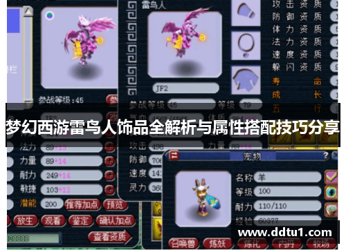 梦幻西游雷鸟人饰品全解析与属性搭配技巧分享